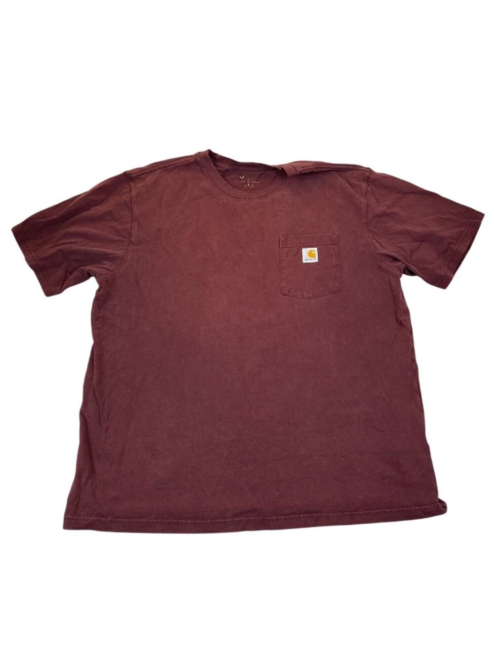 Carhartt Mens Work T-shirt Size XL Short Sleeve Crewneck Pocket Tee Casual Red